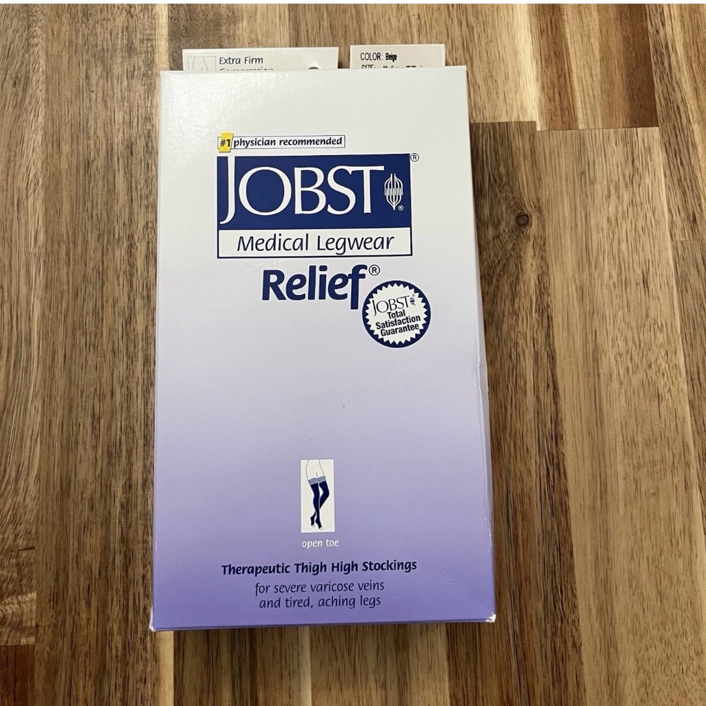 Jobst Relief Silicone Dot Band Compression Thigh High 3040 Mmhg Open Toe Beige Jobst Relief Silicone Dot Band Compression Thigh High 3040 Mmhg Open Toe Beige